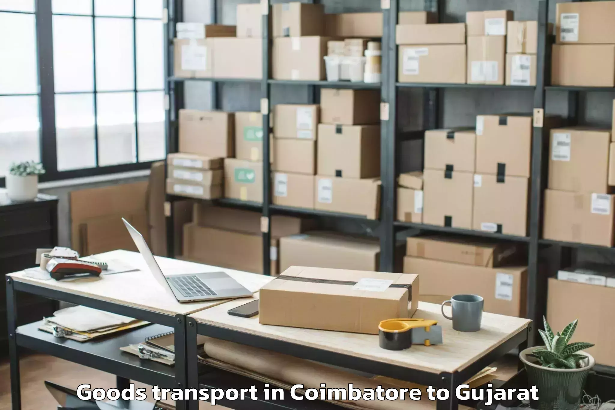 Discover Coimbatore to Navrangpura Goods Transport